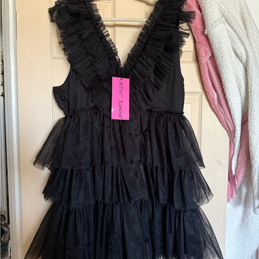 Betsey Johnson Black Tulle Dress